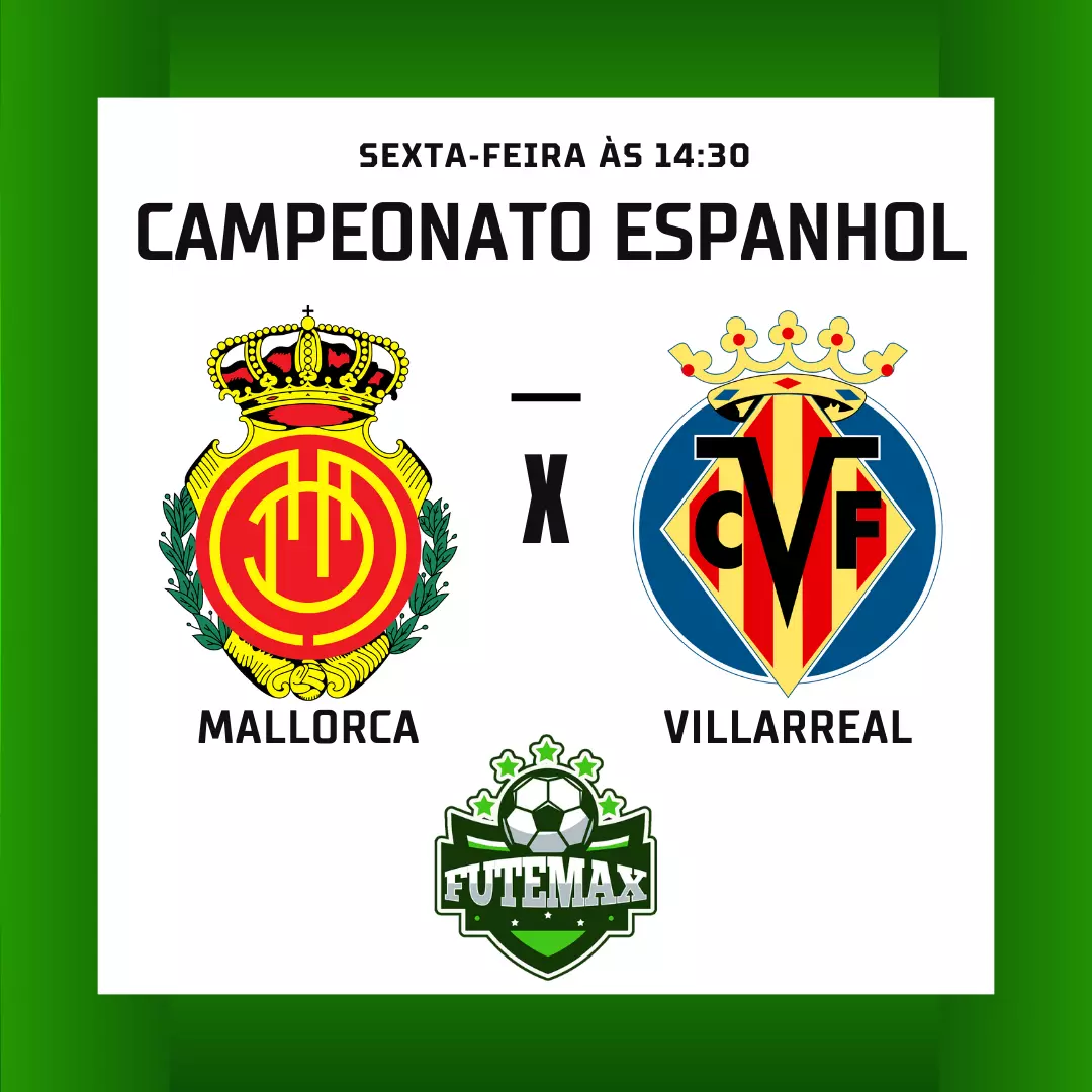 Mallorca x Villarreal ao vivo aqui no Futemax. Na tarde da próxima sexta-feira (18), às 14h30 no (horário de Brasília), em um confronto válido pela segunda rodada da temporada 2023/24 da LaLiga. Futebol ao vivo é aqui no Futmax.