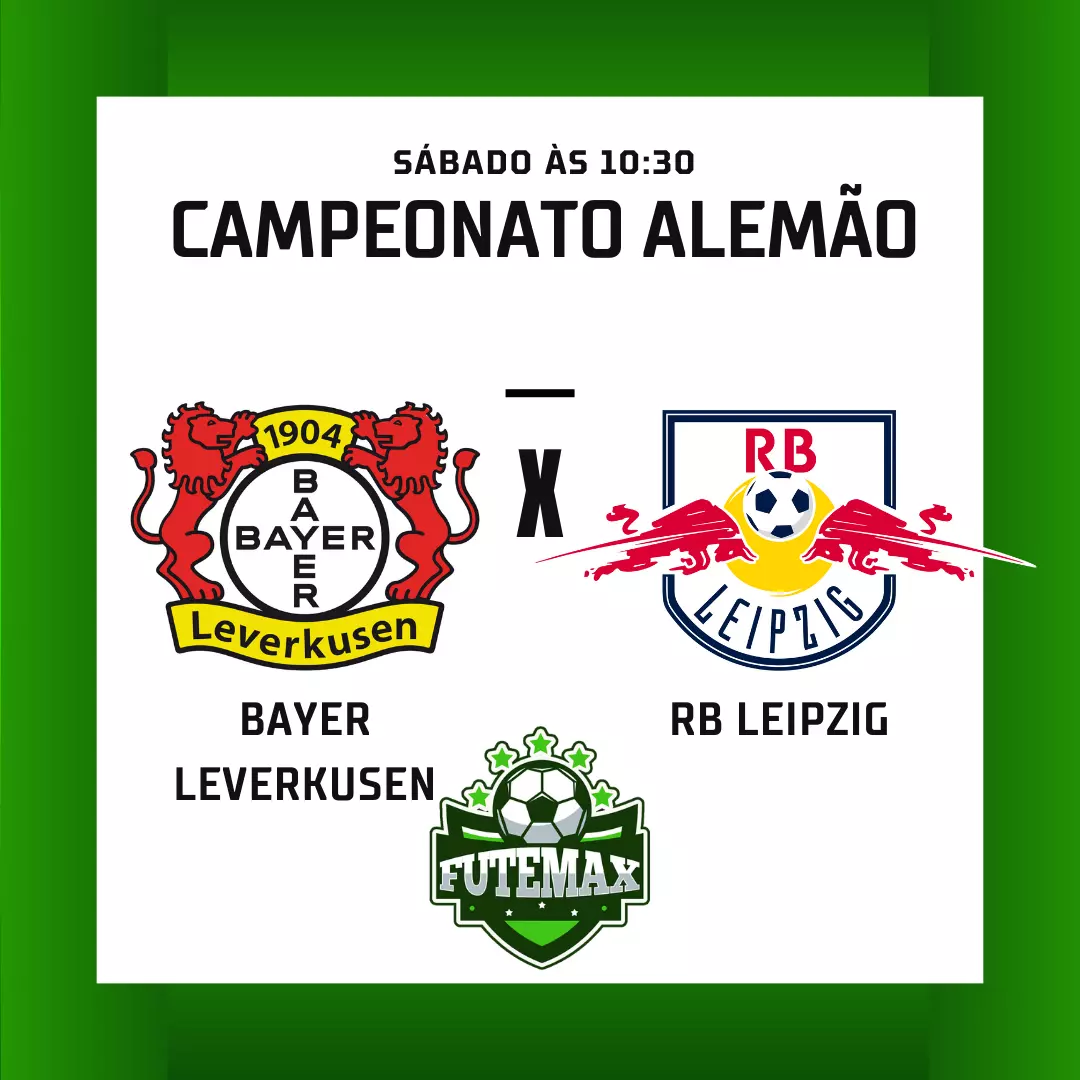 Bayer Leverkusen x RB Leipzig ao vivo aqui no Futmax. No início da primeira rodada da Bundesliga, o jogo está marcado para o próximo sábado (19), às 10h30 (horário de Brasília), na BayArena. Essa partida e muito passa você pode encontrar aqui no Futmax.