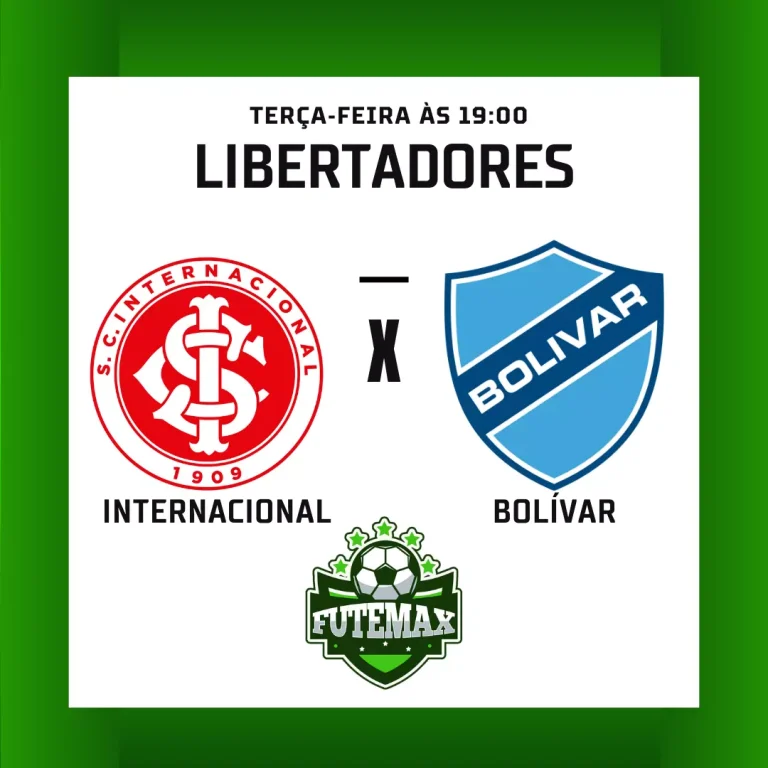 Internacional x Bolívar ao vivo no Futmax! O jogo da Libertadores está marcado para essa terça-feira, dia 29, às 19h (horário de Brasília), no Estádio Beira-Rio, situado em Porto Alegre, no estado do Rio Grande do Sul.
