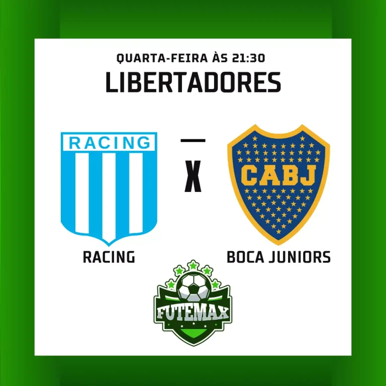 Racing x Boca Juniors ao vivo no Futmax! No Estádio El Cilindro, na noite desta quarta-feira (30), com início às 21h30 (horário de Brasília), marcando o jogo de retorno das quartas de final da Libertadores 2023.