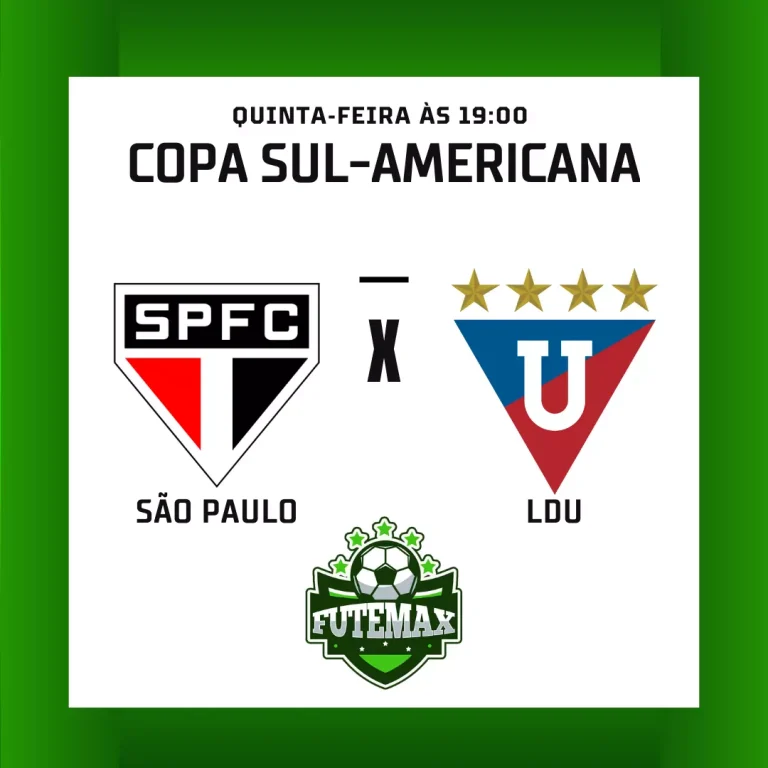 São Paulo x LDU ao vivo aqui no futemax! No próximo dia quinta-feira (31), teremos um emocionante confronto pela Copa Sul Americana, que marcará a partida de volta das quartas de final. O apito inicial está agendado para as 19h (horário de Brasília) no estádio do Morumbi.
