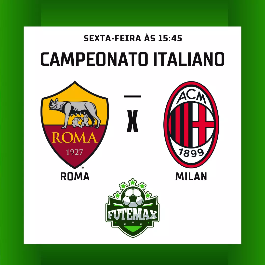Roma x Milan ao vivo no Futmax! Enfrentam-se na próxima sexta-feira (1), às 15h45, em um confronto da terceira rodada da Série A do Campeonato Italiano.