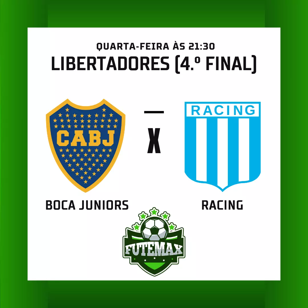Boca Juniors x Racing ao vivo aqui no Futmax! Esse jogo ocorre nessa quarta-feira, 23 de agosto, às 21h30 (horário de Brasília), no primeiro jogo das quartas de final da Libertadores 2023.