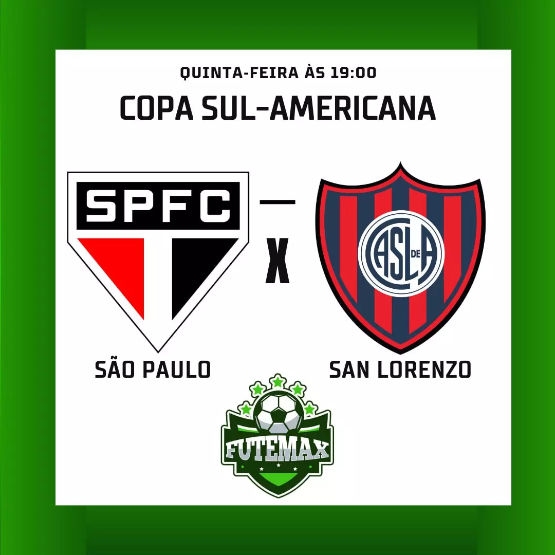 São Paulo x San Lorenzo Onde assistir ao vivo? FuteMAX FUTEBOL