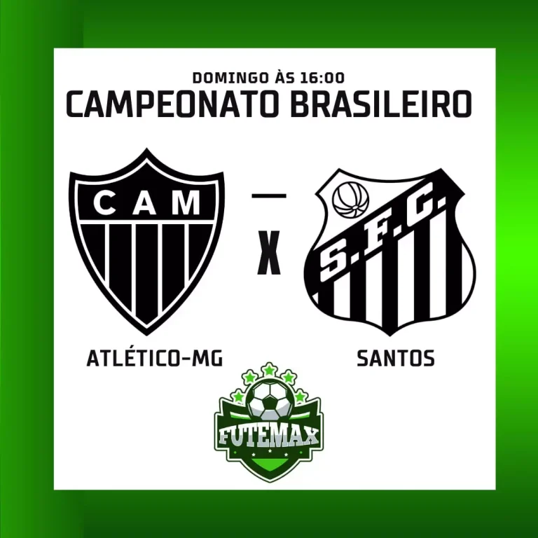 Atlético-MG x Santos ao vivo aqui no Futmax! No próximo domingo, dia 27, às 16h, em um confronto válido pela 21ª rodada do Campeonato Brasileiro. Para assistir todos os jogos acesse Futmax!