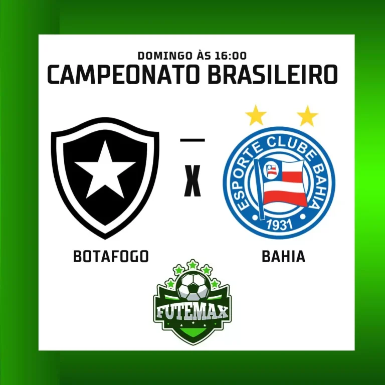 Botafogo x Bahia ao vivo no futmax! No próximo domingo, 27 de agosto, às 16h (horário de Brasília), o Botafogo receberá seu adversário pela 21ª rodada do Campeonato Brasileiro. Futebol ao vivo é aqui no Futmax!