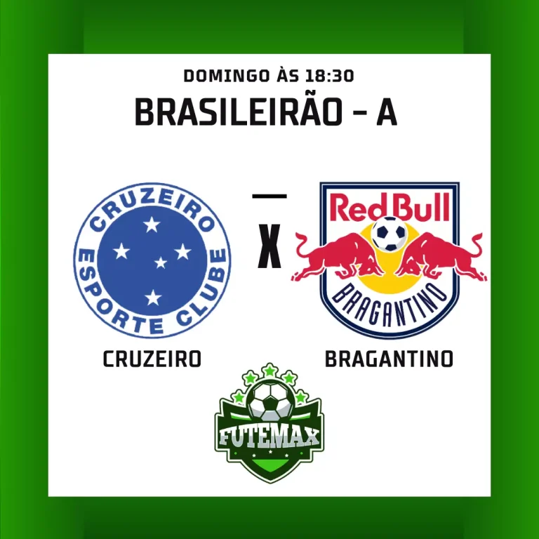 Cruzeiro x Bragantino ao vivo no Futmax! Neste domingo (3), às 18h30 (horário de Brasília) pela 22ª rodada do Campeonato Brasileiro 2023, no Estádio do Mineirão!