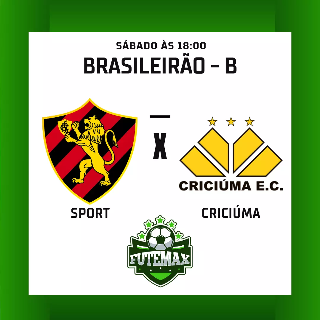 Sport x Criciúma ao vivo no Futmax! Neste sábado (9), às 20h45 (horário de Brasília). Essa partida ocorre no estádio da Ilha do Retiro, pela vigésima sétima rodada da Segunda Divisão do Brasileirão!