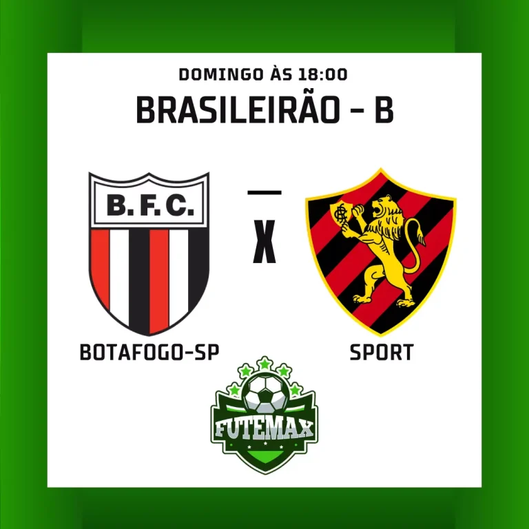 Botafogo-SP x Sport ao vivo no Futmax! Nesse domingo (3), às 18h (horário de Brasília), no Estádio Santa Cruz, localizado em Ribeirão Preto, correspondente à 26ª rodada do Campeonato Série B.