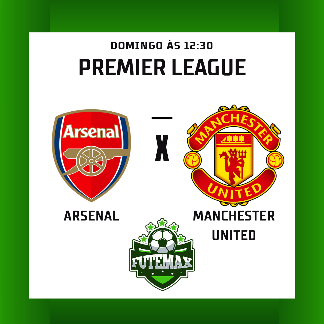 Arsenal x Manchester United ao vivo no Futmax! Neste domingo (3), às 12h30, no horário de Brasília, acontecerá a 4ª rodada da temporada 2023/2024 da Premier League! No estádio Emirates Stadium.